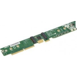 1U dual-socket SATA M.2 SSD carrier with RAID1 protection