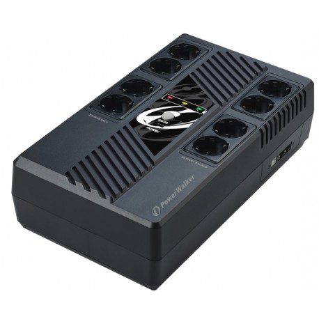 UPS POWERWALKER VI 600 MS LINE-INTERACTIVE 800VA 8X SCHUKO USB HID ŁADOWARKA