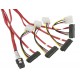 Ipass to 4 SAS/SATA W/ 4 pin power, 60/15CM. 26/30/18AWG