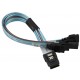 Ipass to 4 SATA cable 23CM, W / 25.5cm SB, S, 26AWG