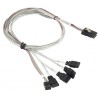 Kabel MiniSAS na 4xS ATA 70cm Supermicro CBL-0237L-01