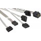 Kabel MiniSAS HD na 4x SATA Supermicro CBL-SAST-0556