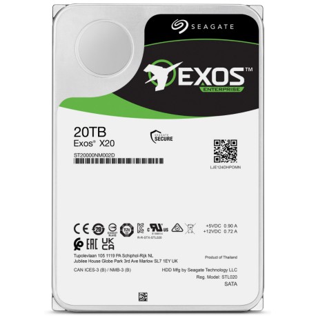 Dysk HDD Seagate Exos X20 20TB 3.5 cala 7.2K RPM SAS 12Gb/s