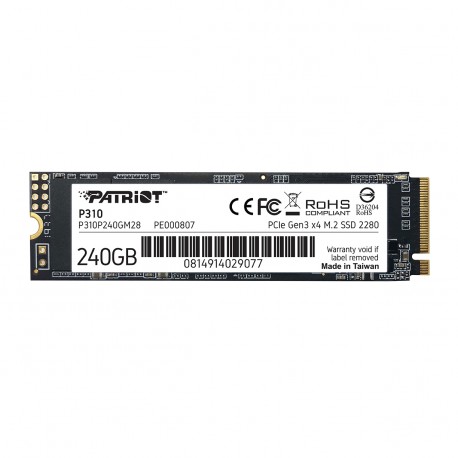 Dysk SSD Patriot P310 240GB M.2 NVMe PCIe