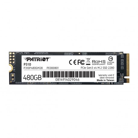 Dysk SSD Patriot P310 480GB M.2 NVMe PCIe