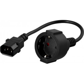 POWERWALKER KABEL ZASILAJĄCY IEC C14/SCHUKO (20CM) DO UPS