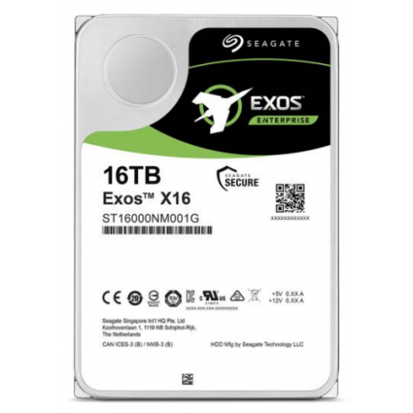 Seagate3.5" 16TB, 7.2K RPM, SATA3, 512e/4Kn Evans, 256MB Cache